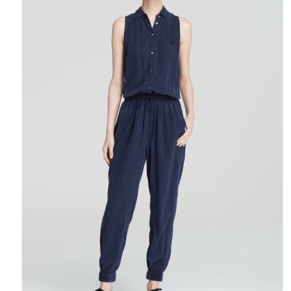 PAIGE Dark Blue Sleeveless Jumpsuit